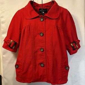 Banana Republic Factory Red Short Pea Coat | Women’s Medium